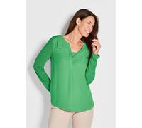 Blusenshirt mit Chiffon-Einsatz grün 52
