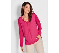 Blusenshirt mit Chiffon-Einsatz pink 40