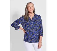 Blusenshirt mit floralem Druck blau 38