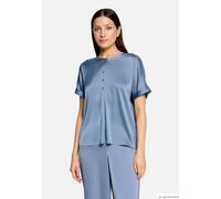 Kurzarmshirt BETTY BARCLAY "Damen mit Ärmelaufschlag", Damen, Gr. 42, infinity, Obermaterial: 97% Polyester, 3% Elasthan. Besatz: 95% Viskose, 5% Elasthan, gerade normal, Shirts (82282901-42) infinity