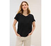 CECIL Damen 3412064 Blusenshirt mit Knoten, Black, Small