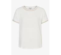 Blusenshirt mit Kontrastabschlüssen Weiß 44