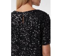 comma Blusenshirt mit Pailletten in Black, Größe 44