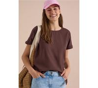 Shirtbluse CECIL, Damen, Gr. S (38), braun cacao, Web, 75% Baumwolle, 25% Modal, unifarben, klassisch normal, Rundhals, normaler Saum, Blusen, mit Knotendetail am Saum (75010817-S) braun cacao