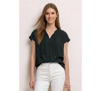 Shirtbluse STREET ONE, Damen, Gr. 36, deep bound grün, Stoff, 100% Viskose, unifarben, regular fit normal, Rundhals, abgesteppt, Blusen, aus softer Viskose (84529524-36) deep bound grün