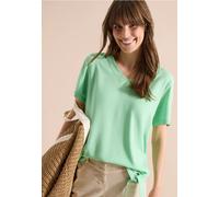 Blusenshirt mit V-Neck und Knoten