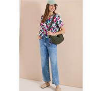 Blusenshirt mit V-Neck und Knoten