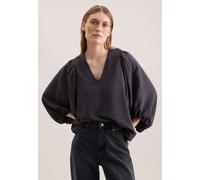 Blusenshirt mit Volumenärmel aus strukturierter Viskose Grau 40 (60.849741-0038-40)