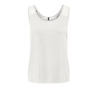 Blusenshirt ONLY "ONLJOJO S/L MOSTER TANK TOP JRS", Damen, Gr. XL (42), weiß (cloud dancer), Jersey, Obermaterial: 95% Viskose, 5% Elasthan, unifarben, regular fit normal, Rundhals, Shirts Blusenshirt