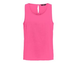 Blusenshirt ONLY "ONLNOVA LIFE VIS S/L TOP SOLID", Damen, Gr. 36, rosa (carmine rose), Web, Obermaterial: 100% Viskose, unifarben, regular fit, Rundhals, Shirts Blusenshirt (64811400-36)