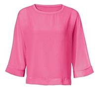 Blusenshirt "Blusenshirt", Damen, Gr. 40/42, pink, 100% Polyester, Unterteil:5% Elasthan, 95% Viskose, RICK CARDONA BY HEINE, unifarben, Rundhals, Shirts Blusenshirt (92116916-40) pink