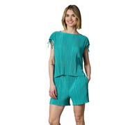 Blusenshirt RAGWEAR "Veriel Set YOUMODO", Damen, Gr. L (40), petrol, Material: 65% Polyester, 35% Viskose, weit hüftlang, Rundhals, weit, Shirts Blusenshirt, Set bestehend aus kurzer Hose und T-Shirt 