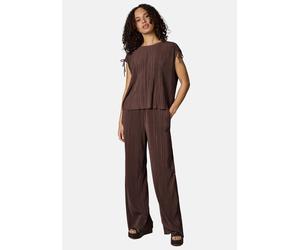 Blusenshirt RAGWEAR "Verllen Set YOUMODO", Damen, Gr. M (38), dunkelbraun, Material: 65% Polyester, 35% Viskose, Basic, weit lang, Rundhals, weit Rollsaum, Shirts Blusenshirt, Set aus langer Hose und