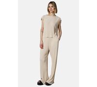 Blusenshirt RAGWEAR "Verllen Set YOUMODO", Damen, Gr. XXL (44), ecru, Material: 65% Polyester, 35% Viskose, Basic, weit lang, Rundhals, weit Rollsaum, Shirts Blusenshirt, Set aus langer Hose und T-Shi