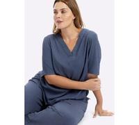 Sheego Blusenshirt mit Halbarmen 50 rauchblau