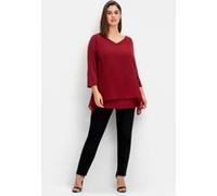 Blusenshirt rubinrot 48/50