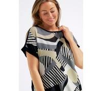 Blusenshirt schwarz-grau-bedruckt 48/50