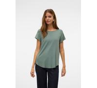 Blusenshirt VERO MODA "VMBELLA SS TOP WVN GA NOOS", Damen, Gr. L, grün (laurel wreath), Web, Obermaterial: 97% Viskose, 3% Elasthan, unifarben, regular fit hüftbedeckend, Rundhals, Shirts Blusenshirt,