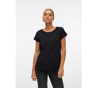 Blusenshirt VERO MODA "VMBELLA SS TOP WVN GA NOOS", Damen, Gr. XL, schwarz, Web, Obermaterial: 97% Viskose, 3% Elasthan, unifarben, regular fit hüftbedeckend, Rundhals, Shirts Blusenshirt, Viskosemisc