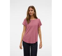 Blusenshirt VERO MODA "VMBELLA SS TOP WVN GA NOOS", Damen, Gr. XS, rosa (mesa rose), Web, Obermaterial: 97% Viskose, 3% Elasthan, unifarben, regular fit hüftbedeckend, Rundhals, Shirts Blusenshirt, Vi