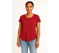 Blusenshirt VERO MODA "VMBELLA SS TOP WVN GA NOOS", Damen, Gr. XS, rot (karanda rot), Web, Obermaterial: 97% Viskose, 3% Elasthan, unifarben, regular fit hüftbedeckend, Rundhals, Shirts Blusenshirt (6