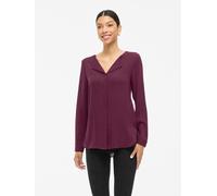 Blusenshirt VILA "VILUCY L/S SHIRT - NOOS", Damen, Gr. XS, lila (fig), Web, Obermaterial: 100% Polyester, unifarben, regular fit hüftbedeckend, V-Ausschnitt, Shirts Blusenshirt (40769025-XS)