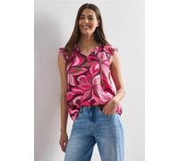Blusentop aus Chiffon mit Split Neck