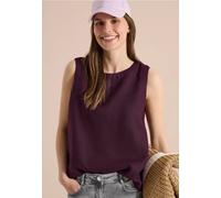 Blusentop CECIL, Damen, Gr. XXL (46), rich burgundy, Web, 100% Leinen, unifarben, klassisch normal, Rundhals, normaler Saum, Blusen Blusentop, aus Leinen (50064845-XXL) rich burgundy