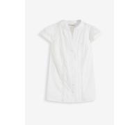 Blusentop BONPRIX, Damen, Gr. 36, weiß (wollweiß), Obermaterial: 100% Baumwolle, bequem, Blusen Blusentop, lockere Passform, aus Baumwolle, mit Kurzarm-Design (99470869-36) wollweiß
