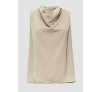 Blusentop aus strukturiertem Satin mit Wasserfallkragen 42 Beige 2155345.8148.42