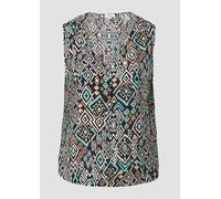 Blusentop aus Viskosemix mit Raffung 42 schwarz|mehrfarbig 2165764.99A2.42