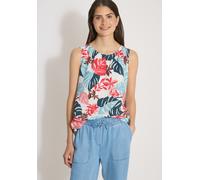 Blusentop CECIL, Damen, Gr. M (40), light alabaster weiß, Web, Obermaterial: 86% Viskose, 14% Nylon, bedruckt, hüftlang, Rundhals, Blusen Blusentop, allover-Print, Sommertop, Viskosemix (70441739-M) l