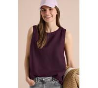 Blusentop CECIL, Damen, Gr. XL (44), rich burgundy, Web, 100% Leinen, unifarben, klassisch normal, Rundhals, normaler Saum, Blusen Blusentop, aus Leinen (50064845-XL) rich burgundy
