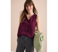 Blusentop CECIL, Damen, Gr. XXL (46), lila (sweet grape rot), Stoff, 100% Viskose, gemustert, klassisch normal, Rundhals, normaler Saum, Blusen Blusentop, mit geschlitztem Rundhalsausschnitt (62589023