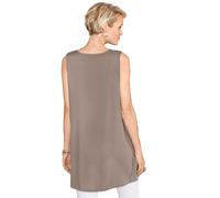 Blusentop CLASSIC BASICS, Damen, Gr. 40, grau (taupe), 70% Polyester, 30% Viskose, unifarben, Rundhals, Blusen Blusentop (96007416-40) taupe