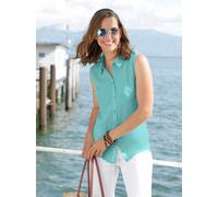 Blusentop CLASSIC BASICS, Damen, Gr. 40, grün (mint), 100% Polyester, unifarben, Blusen Blusentop (31992010-40) mint