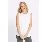 Blusentop CLASSIC BASICS, Damen, Gr. 44, weiß, 100% Baumwolle, unifarben, Rundhals, Blusen Blusentop (51767066-44) weiß