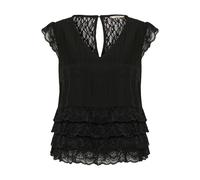 Blusentop CREAM "Damen Ärmellose Bluse CRSoffie", Damen, Gr. 36, schwarz (pitch schwarz), Obermaterial: 85% Viskose CV. 15% Polyamid PA., Blusen Blusentop (69794818-36) pitch schwarz