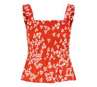 Blusentop KAFFE "Ärmellose Bluse KAamber", Damen, Gr. 46, rot (rot, chalk, rot petit fleur), Obermaterial: 100% Viskose LENZING ECOVERO CV LenzEcov., Blusen Blusentop (79080336-46) rot, chalk, rot pet