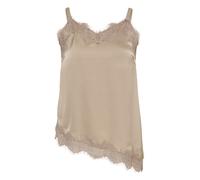 Blusentop KAFFE CURVE "Damen Ärmellose Bluse KCjanie", Damen, Gr. 46, grau (feather gray cc), Obermaterial: 100% Polyester PES., Blusen Blusentop (88145801-46) feather gray cc