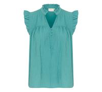 Blusentop KAFFE "Damen Ärmellose Bluse KAliany", Damen, Gr. 42, blau (teal), Obermaterial: 80% Viskose CV. 20% Nylon NY., Blusen Blusentop (77369820-42) teal