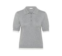 Blusentop KAFFE "Poloshirt KAlizza", Damen, Gr. M, grau (grau melange), Obermaterial: 80% Viskose CV. 20% Nylon NY., Blusen Blusentop (58696721-M) grau melange
