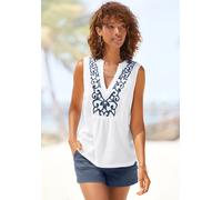 LASCANA Blusentop Damen white navy Gr.38