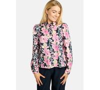Blusentop LIBERTÉ ESSENTIEL "Liberté Essentiel Shirt FLORA", Damen, Gr. L, navy rose flowers, Obermaterial: 100% Baumwolle, Blusen Blusentop (90138743-L) navy rose flowers