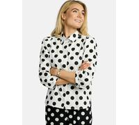 Blusentop LIBERTÉ ESSENTIEL "Liberté Essentiel Shirt FLORA", Damen, Gr. XS, weiß schwarz big dot, Obermaterial: 100% Baumwolle, Blusen Blusentop (62980656-XS) weiß schwarz big dot