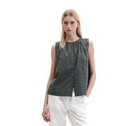 Blusentop MARC O'POLO "aus Baumwoll-Voile mit feiner Loch-Stickerei", Damen, Gr. 34, oxide grau, Obermaterial: 100% Baumwolle, unifarben, normal, Blusen Blusentop (35821548-34) oxide grau