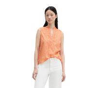 Blusentop MARC O'POLO, Damen, Gr. 34, orange (light orange), Web, Obermaterial: 100% Baumwolle, loose fit normal, V-Ausschnitt, Blusen Blusentop, loose aus bedrucktem Baumwoll-Voile (43898467-34) ligh
