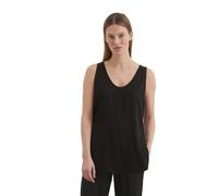 Blusentop MARC O'POLO "aus Viskose-Stretch", Damen, Gr. 34, schwarz (m990), Obermaterial: 96% Viskose, 4% Elasthan, unifarben, wadenlang, tiefer Rundhals, Blusen Blusentop (96306149-34) m990