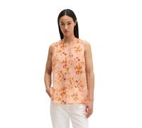 Blusentop MARC O'POLO "aus weicher Ramiefaser", Damen, Gr. 32, bright orange, Obermaterial: 100% Ramie, bedruckt, regular fit normal, V-Ausschnitt, normaler Saum, Blusen Blusentop (82876022-32) bright