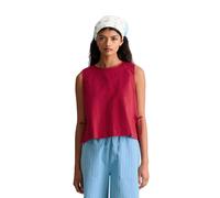 Blusentop MARC O'POLO DENIM "aus Leinen-Baumwolle-Mix", Damen, Gr. XL, vivid cherry, Obermaterial: 56% Leinen, 44% Baumwolle, gestreift, regular fit, normaler Saum, Blusen Blusentop (92265100-XL) vivi
